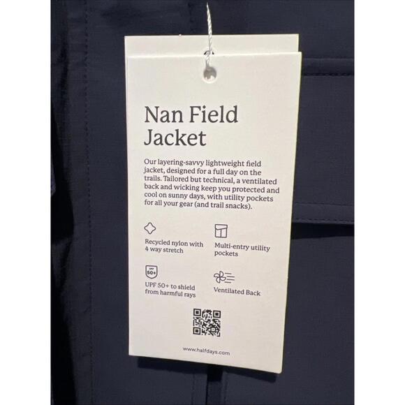$145 NWT Women’s Halfdays Nan Field Jacket Size M Navy - Picture 3 of 8